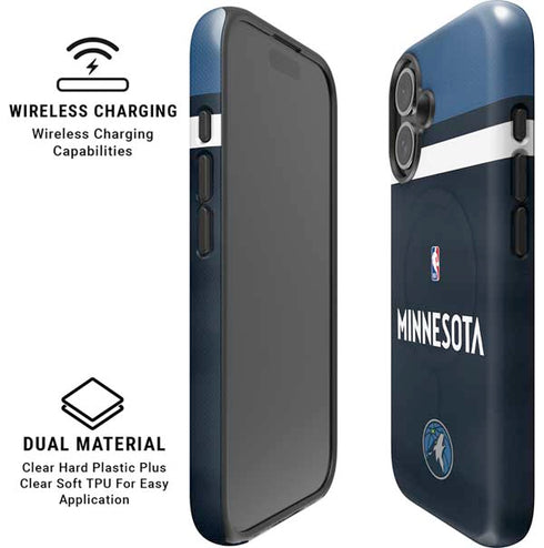 NBA Minnesota Timberwolves Jersey iPhone 16 Magsafe Impact Case